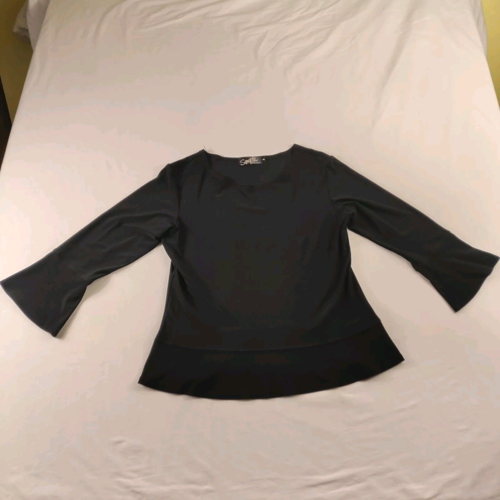 Simpli  Black Long Sleeve Shirt  Size 8 Canada - Issues